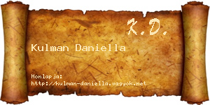 Kulman Daniella névjegykártya